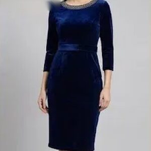 Sapphire Velvet Dress